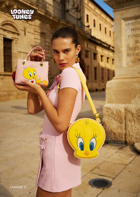 Braccialini Looney Tunes designer Tweety Bird shaped yellow