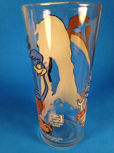 wile e coyote pepsi glass
