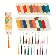 1bag Paper Calligraphy Bookmark 20pcs 8.2x2.7 7x2.3 Inch Rectangle