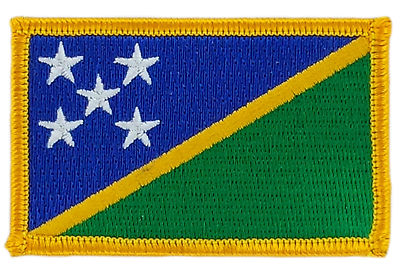 FLAG PATCH PATCHES SALOMON ISLANDS  IRON ON COUNTRY EMBROIDERED WORLD FLAG