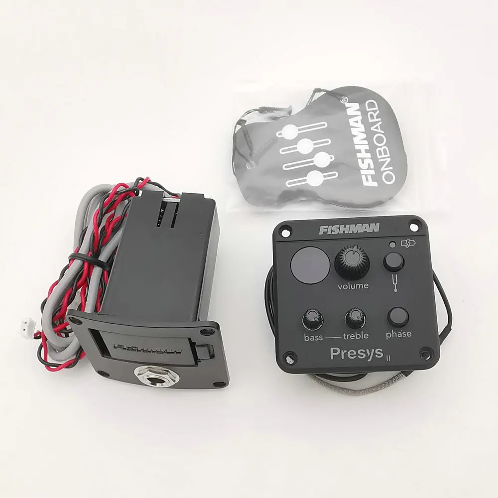Original Fishman Presys II Pickups EQ Tuner Silver Piezo Active