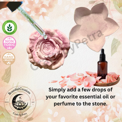 Handmade Aroma Stone Diffuser, Eco Resin Floral Accent, Home Fragrance