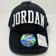 Jordan Foam Snapback Trucker Hat Black Kids Size 8-20 Rise Cap Adjustable