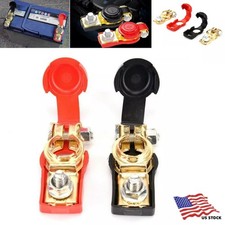 2x Car Copper Battery Terminal Quick Connector Cable Clamp Positive And Negative
