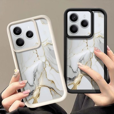 For Xiaomi 14T Poco X6 Redmi Note 14 13 Pro Marble Pattern Soft Phone Case Cover