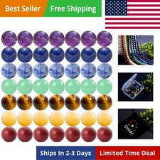 7 Chakra Natural Stone Beads Mixed 100pcs 8mm Round Genuine Real Stone Beadin...