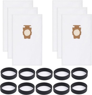 6 Pack Vacuum Cleaner Bags and 10 Belts Compatible with Kirby Vacuum Bags