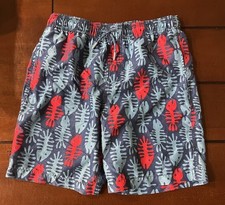 Southern Tide HAWAIIAN Swim Trunks BOYS Size LARGE 14-16 Blue  Red Swimming