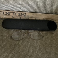 Antique Vintage Eyeglasses Spectacles Glasses GO Co Wire Frame Steampunk Gold