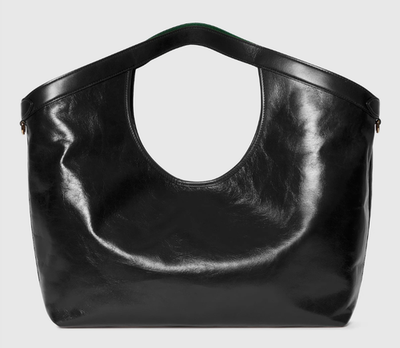 NEW GUCCI Giglio Black Leather Large Tote Bag 853971 Japan
