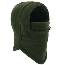 Kids Winter Hats Balaclava Ski Mask Windproof Warm Adjustable with Army Green