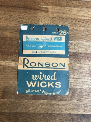 Vintage Ronson Lighter Wick *Wired * Easy to Insert *NEW | eBay