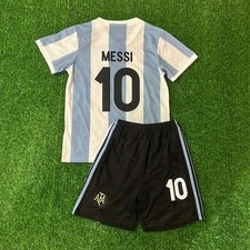 Messi Argentina 2024 2025 50th Anniversary Kids Youth Kit Size 24 Age 8 9 SS