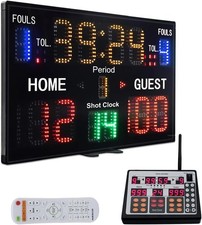 LED Basketball Scoreboard with Shot Clock, Digital Scoreboard with Control Pa...