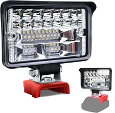 Cordless LED Work Light Compatible with Milwaukee 18V M18 Battery, 80W 6000LM Po