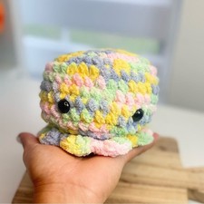 Handmade Crochet Octopus Plushie Pastel Kawaii Desk Toy Soft Chenille Amigurumi