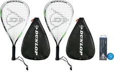 Dunlop Biotec Titanium Racketball Racket Twin Set & 3 Balls