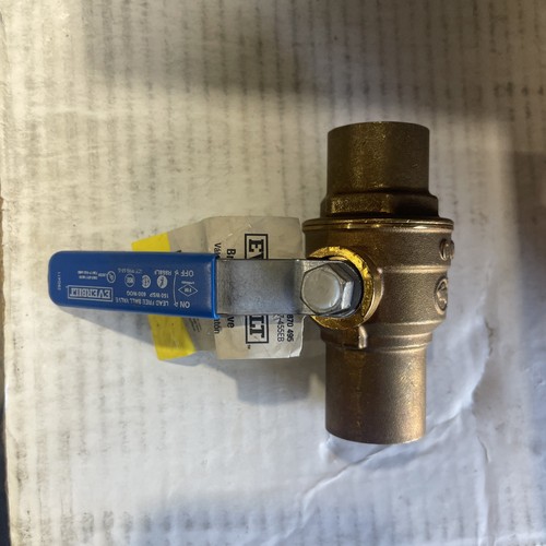 Everbilt 1 in. Solder x Solder Full Port Lead Free Brass Ball Valve 107-455EB