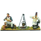 Primera Legión escala 1/30 NAP0415 Dos fusileros franceses comiendo con mascota