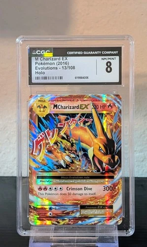 M Charizard EX🔥13/108 CGC 8🔥NM/MINT 2016 Evolutions Pokemon (Holo)