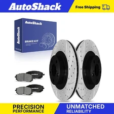 Front Drilled Slotted Brake Rotors Ceramic Pads for Subaru Forester Legacy