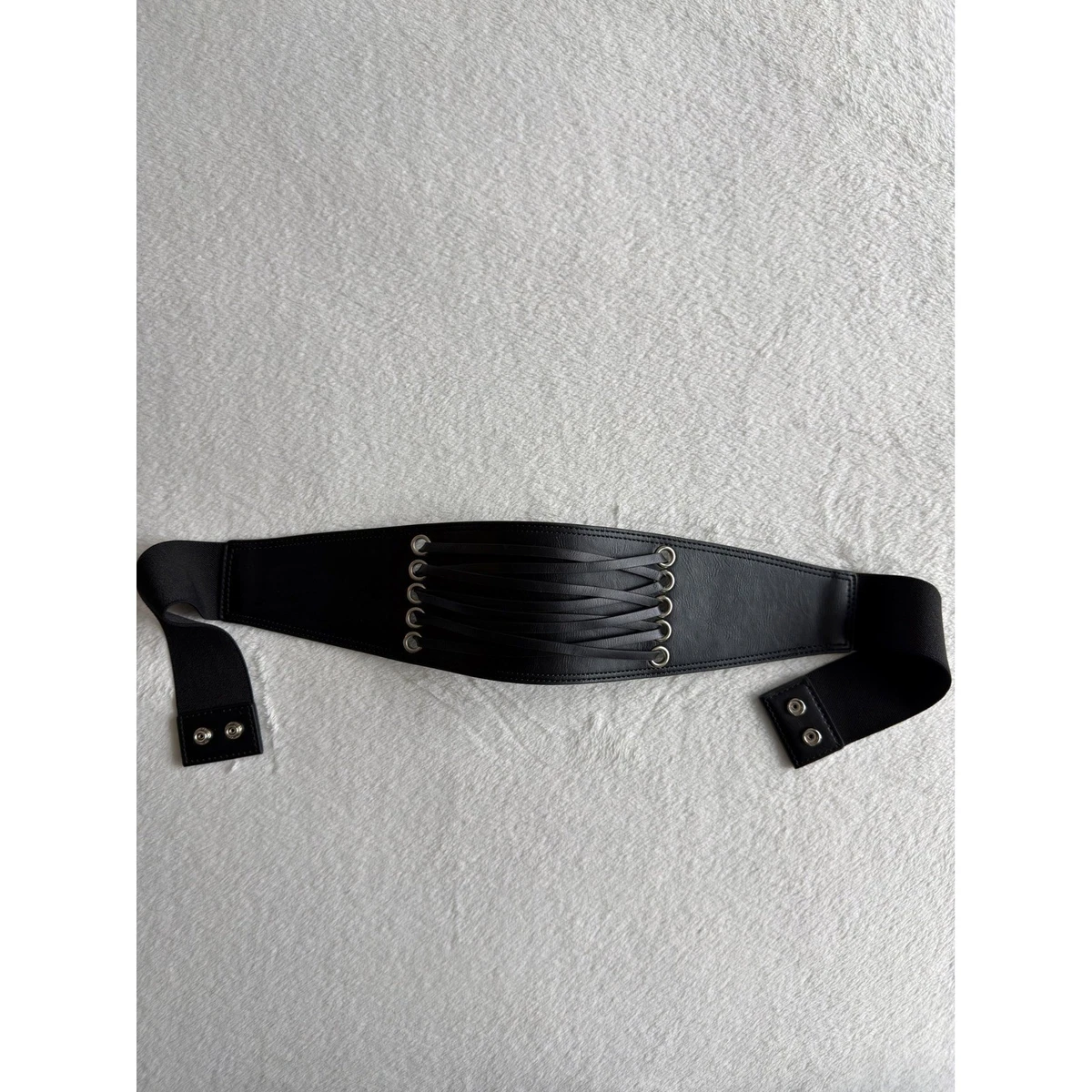 Faux Leather Wide Stretch Belts for Women for sale | eBay display picture 2