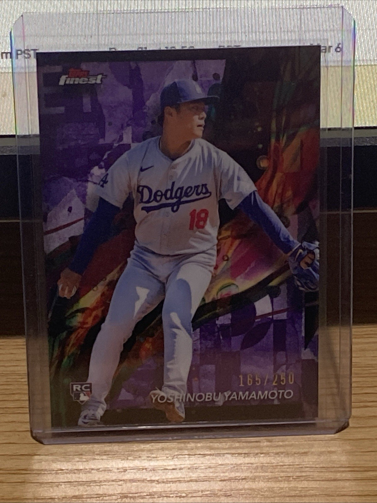 2024 Topps Finest - Common Yoshinobu Yamamoto #50 Purple Refractor /250 (RC)
