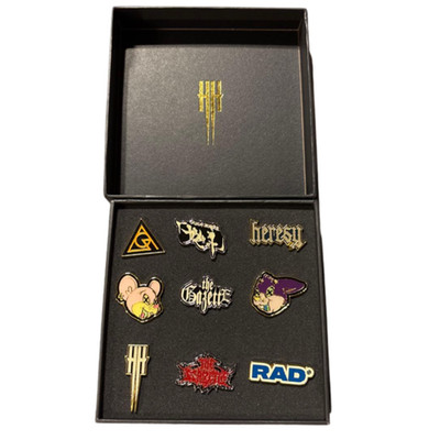 The GazettE Pin Badge Set 9 pieces 20th Anniversary Live Venue Limited Edition