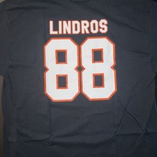 Philadelphia Flyers Eric Lindros Retirement  Night T-shirt SGA Black New