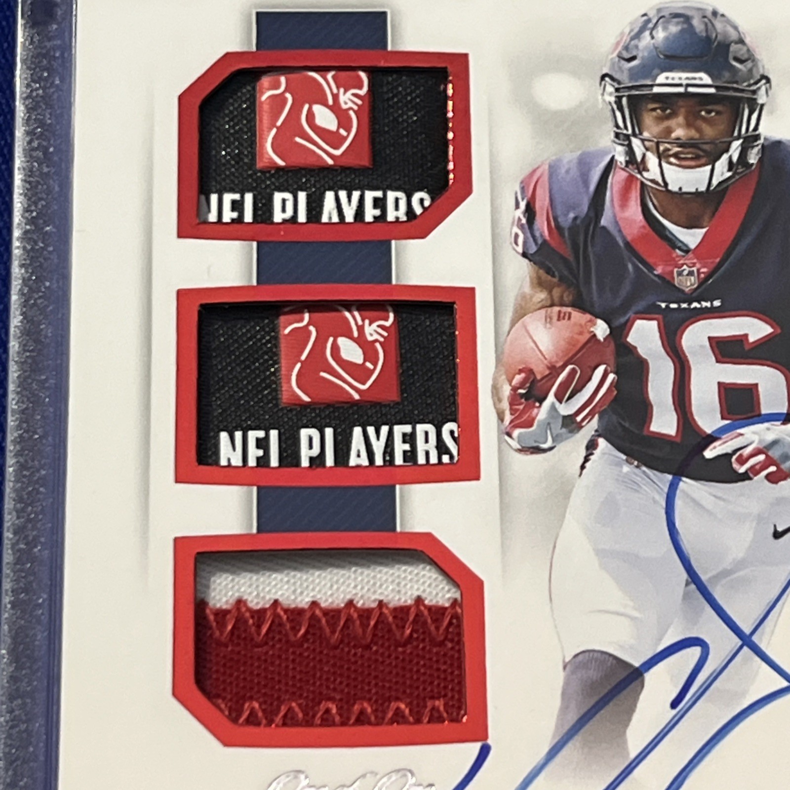 2018 Panini National Treasures - ONE OF ONE 1/1 Keke Coutee #RST-KC LAUNDRY TAG view 5