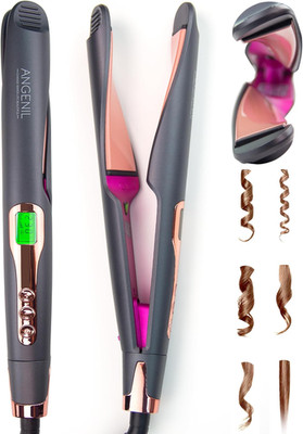 Pro Twist Ceramic Flat Iron 1 Inch, Dual Voltage Hair Straightener and Curler 2 