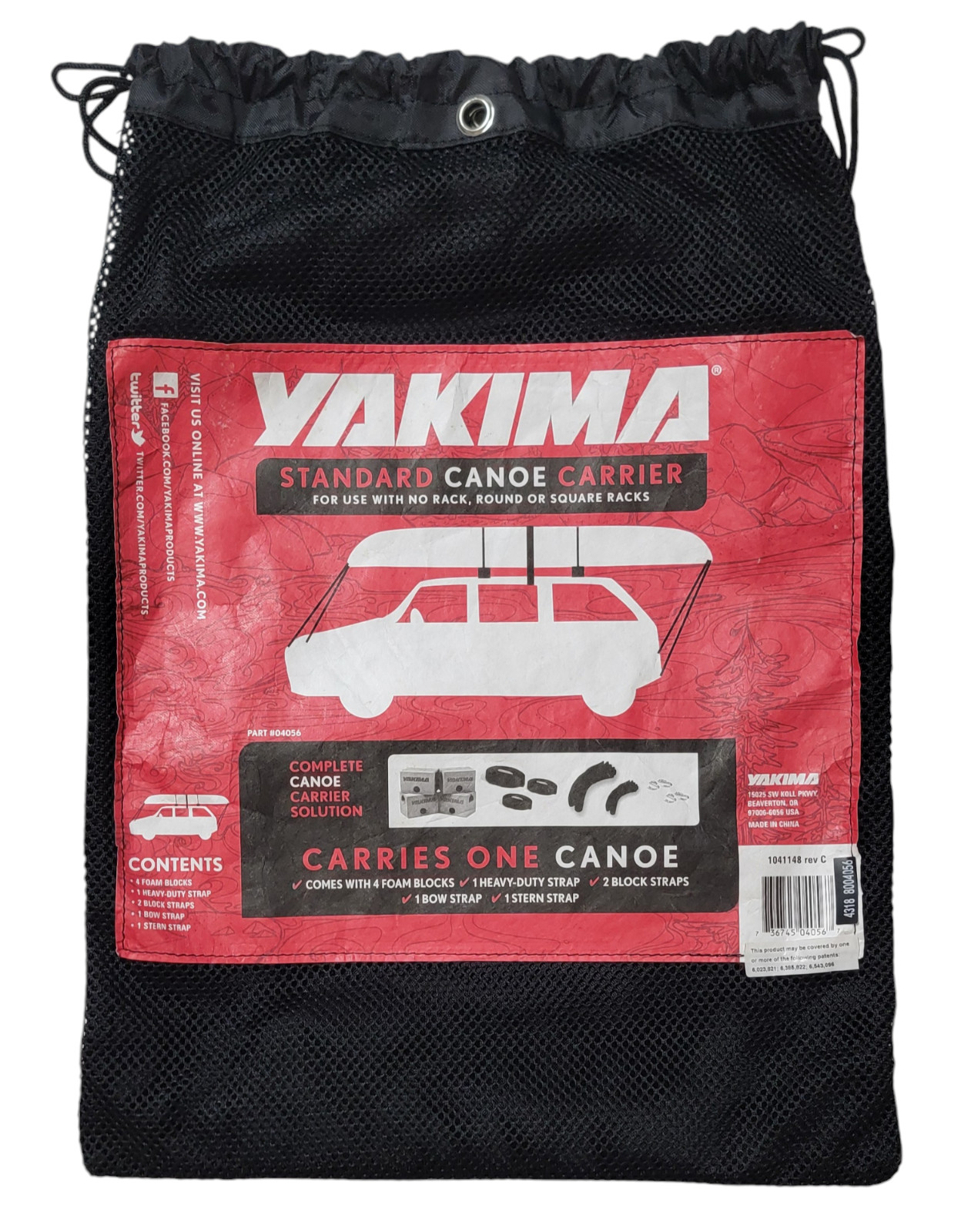 ** NEW ** YAKIMA Deluxe Canoe Carrier Univ. Kit #04056 4 Foa