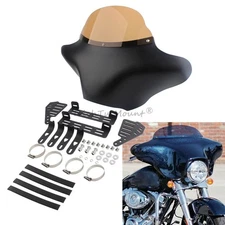 Matte Black Outer Batwing Fairing Windshield Kit For Harley Softail Touring Road