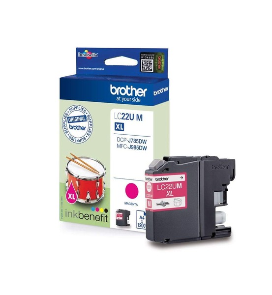 Brother LC22UM Magenta Ink Cartridge 1,200 Pages-image