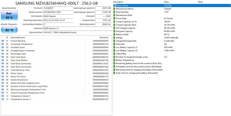 Lenovo ThinkPad P1 i7-8750H/16GB/256GB NVMe Nvidia Quadro  P1000 15.6" FHD Win11 - Bild 2 von 2