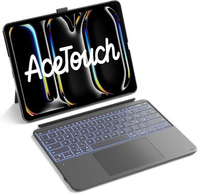 Inateck Tastatur Hülle für iPad Pro 13 2025/2024(M5/M4),6.0 Zoll Großes Trackpad