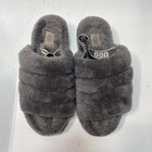 UGG Women Fluff Yeah 1095119 Gray Sheepskin Slip-On Slipper Size 10 — photo 5