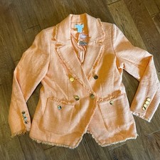 House of Harlow 1960 Papaya Tweed Blazer Size M