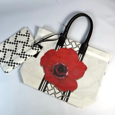 FURLA Tote Bag Mesh Handle Leather with Pouch