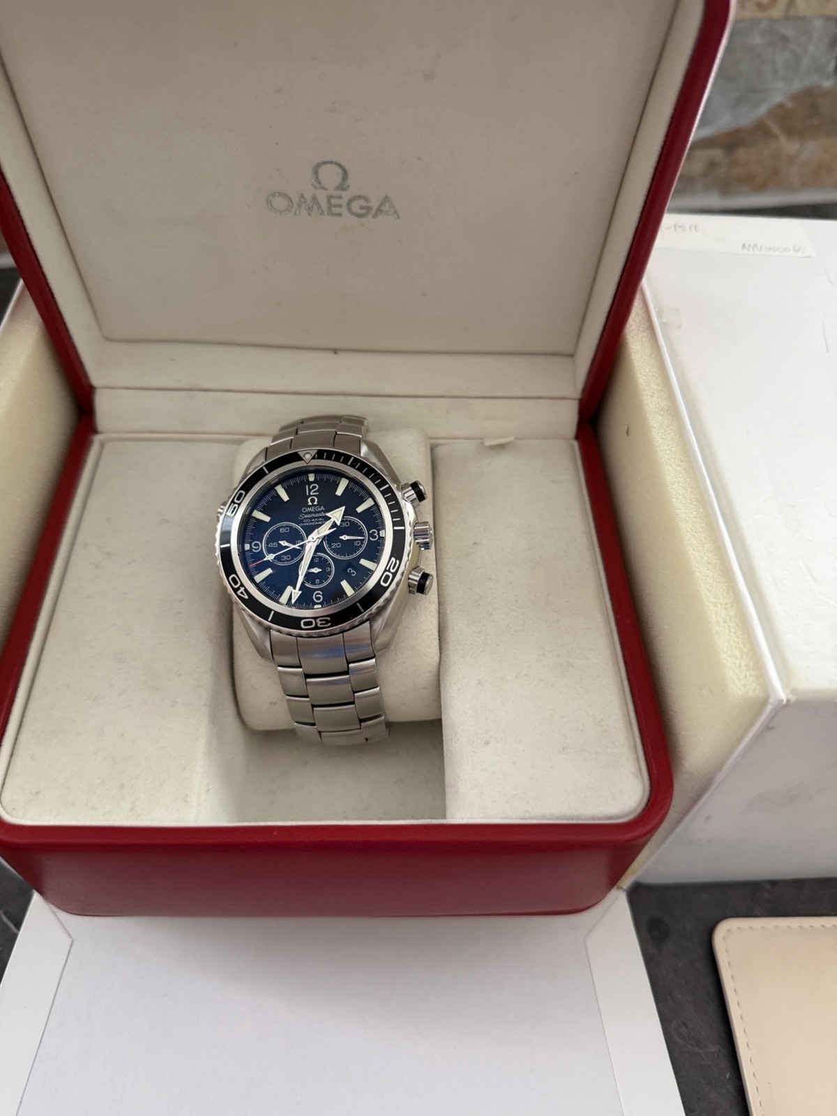 Omega Planet Ocean Chronograph 45.5mm 2210.50.00 Box And Papers