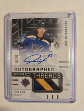 2024-25 ULTIMATE COLLECTION HOCKEY PRO THREADS PATCH AUTO /99 JAKE NEIGHBOURS