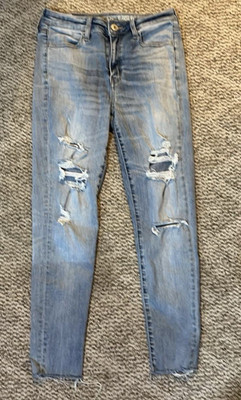 American Eagle Outfitters High-Rise Light Wash Jegging Jeans Stretch 6