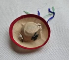 Vintage BARBIE “Picnic Set” #967 (1959-61) Straw Hat with Ribbon Ties