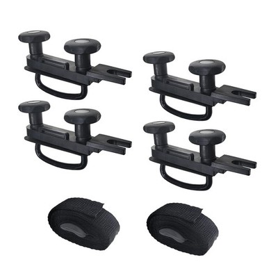 Universal Roof Box U-Bolt Clamps Cargo Carrier Roof Rack Bracket Kit Van Moun...