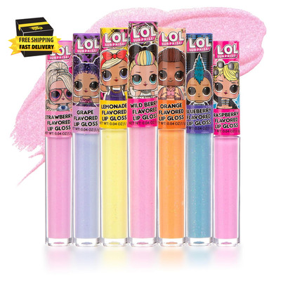 L.O.L Surprise 7-Pack Lip Gloss for Girls, Lol Lip Gloss      