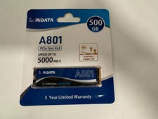 Ridata A801 500GB SLC Cache NVMe 1.4 PCIe Gen 4x4 M.2 2280 SSD Internal Blue
