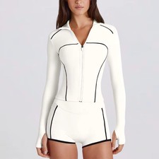 Women  s Quick-Dry Long Sleeve Yoga Jacket   Slim Fit Zipper Sports Top