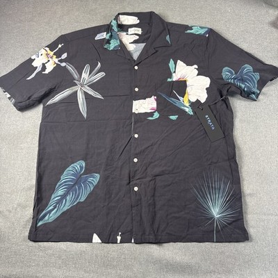 Strata Short Sleeve Floral Pattern Mens XL Short Sleeve Button Up