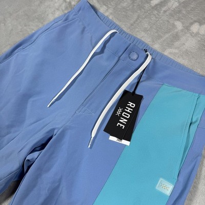 Rhone Swim Shorts Mens Small Endless Sky Blue 4-Way Stretch 6'' Inseam NEW $78