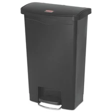 Rubbermaid Commercial 1883611 13-Gal. Front Resin Step-on Container - Black New